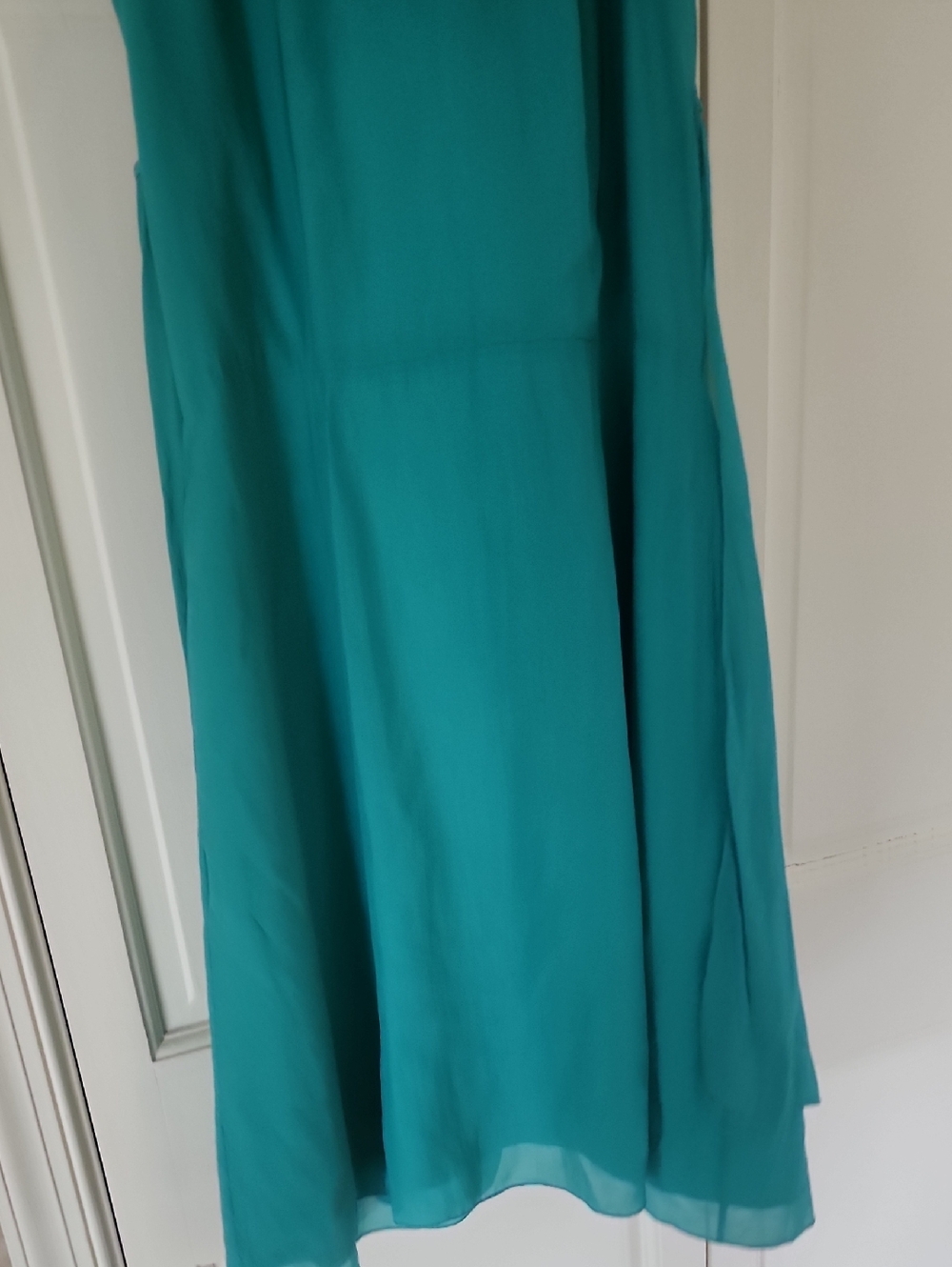 New No Tag.Temperley London Silk Teal Dress with Embellished Trim.pit To Pit 16" - Picture 9 of 11